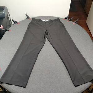 FootJoy FJ Traditional Black Flat Poly Tech Golf Pants Mens Size 36 x 32 EUC